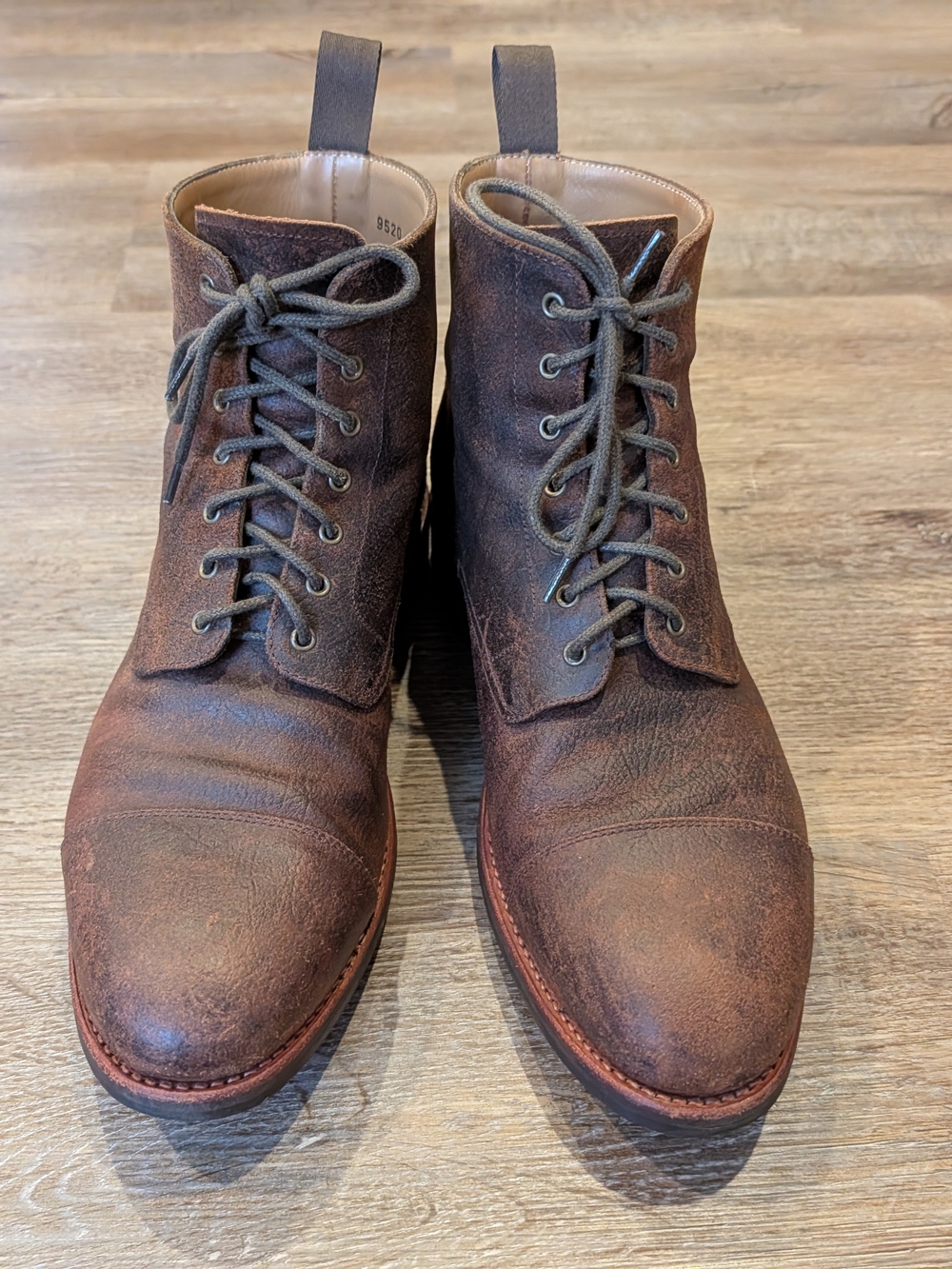 Taft The Dragon Boot Rough Out Brown Leather Mens Size 10